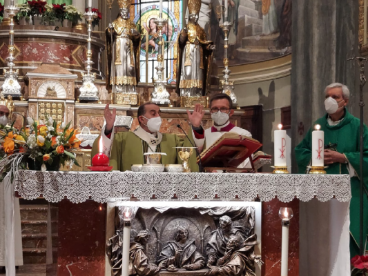 Mons. Delpini celebra la Santa Messa in S. Giustina